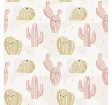 Vinilo de planta Cactus infantil - TenVinilo