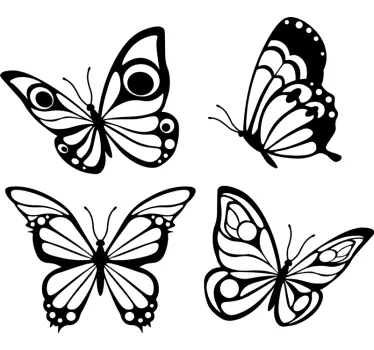 Vinilo decorativo mariposas bonitas volando - TenVinilo