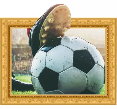 Vinilo adhesivo del marco de fútbol 3d - TenVinilo