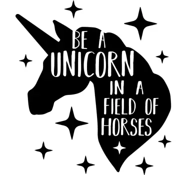 Vinilo infantil fantasía sé un unicornio - TenVinilo