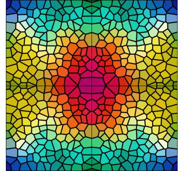 Vinilo vidriera mosaico colorido - TenVinilo