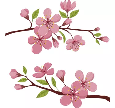 Vinilo pared flor de primavera florida - TenVinilo