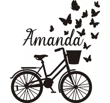 Vinilo infantil de bicicleta personalizable - TenVinilo