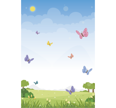 Vinilo para ventana infantil de mariposas - TenVinilo
