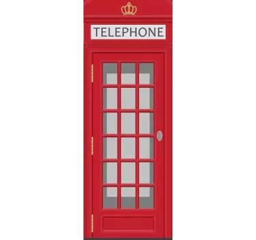 Vinilo para puerta cabina de Londres - TenVinilo