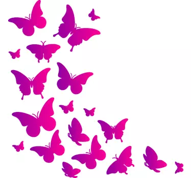 Vinilo decorativo mariposas lilas - TenVinilo