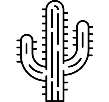 Vinilo decorativo de cactus del desierto gigante - TenVinilo