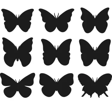Perchas adhesivas infantiles de mariposas - TenVinilo