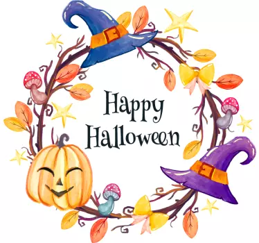 Vinilo Halloween Feliz halloween marco - TenVinilo