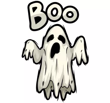 Vinilo Halloween fantasma asustando boo - TenVinilo
