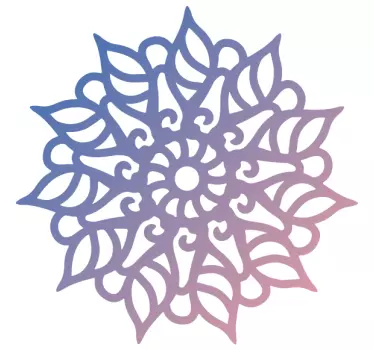 Vinilo decorativo mandala de colores azul y rosa - TenVinilo