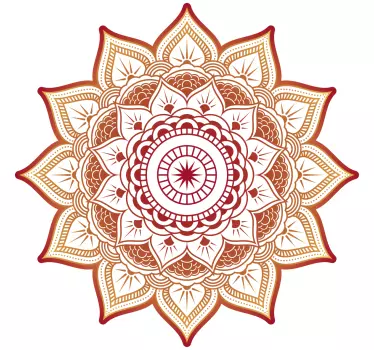 Vinilo decorativo mandala con forma de sol - TenVinilo