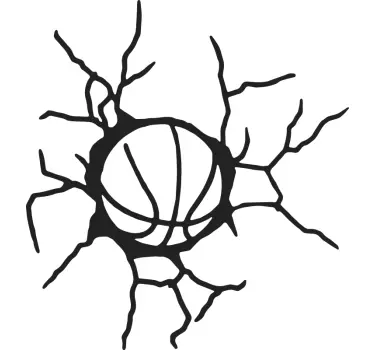 Vinilo baloncesto Efecto bola de baloncesto 3d - TenVinilo