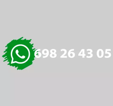 Vinilo escaparate WhatsApp personalizable - TenVinilo