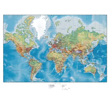 Vinilo mapamundi decorativo world map - TenVinilo