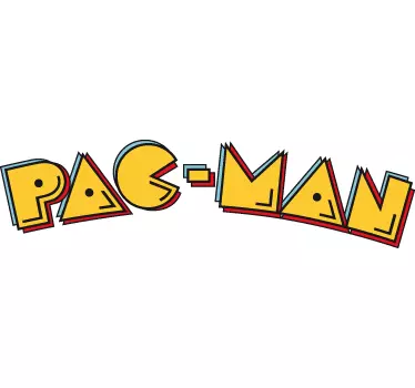 Vinilo decorativo logo Pacman - TenVinilo