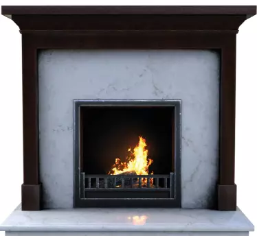 Vinilo decorativo efectos visuales vinilo pared de la chimenea de - TenVinilo