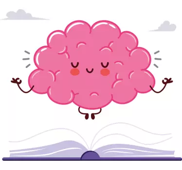 Vinilo decorativo dibujo Relajar el cerebro - TenVinilo