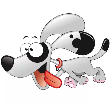 Vinilo infantil perro de paseo - TenVinilo