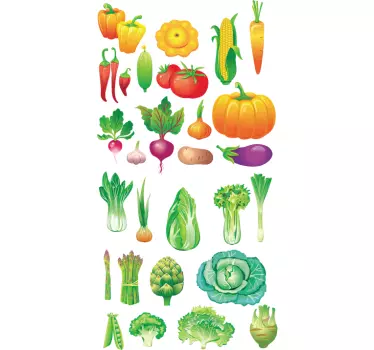 Sticker varios vegetales - TenVinilo