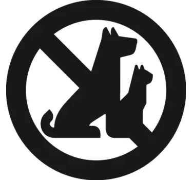 Vinilo escaparate prohibido mascotas - TenVinilo