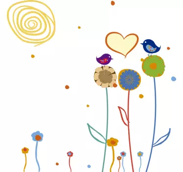 Vinilo infantil jardin idílico - TenVinilo