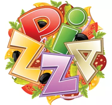 Vinilo decorativo logo pizzeria - TenVinilo