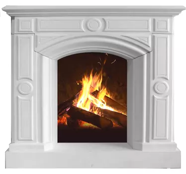 Vinilo 3d chimenea de mármol - TenVinilo