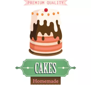 Vinilo decorativo publicidad cakes - TenVinilo