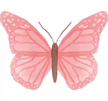 Cenefa decorativa Mariposas de azulejo rosa - TenVinilo