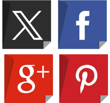 Sticker pegatinas social media - TenVinilo