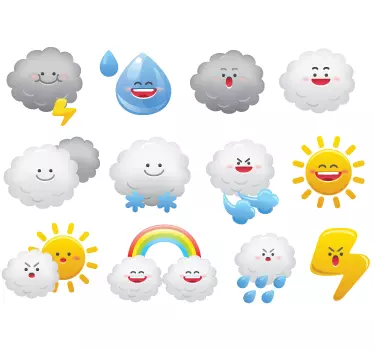 Sticker infantil meteorología - TenVinilo