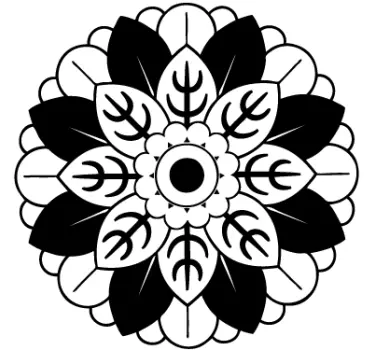 Vinilo decorativo mandala floral - TenVinilo