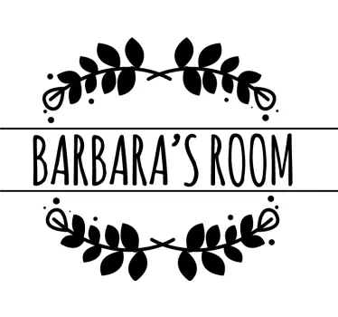 Vinilo para puerta personalizado con nombre - TenVinilo