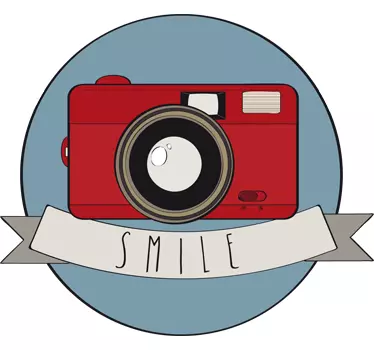 Vinilo decorativo fisheye smile - TenVinilo