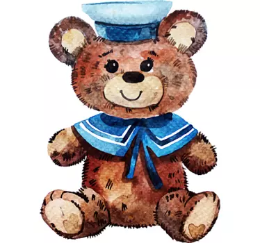 Vinilo osito de peluche acuarela - TenVinilo
