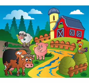 Vinilo infantil granja - TenVinilo