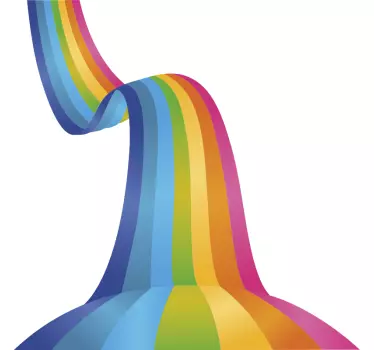 Vinilo decorativo onda arco iris - TenVinilo