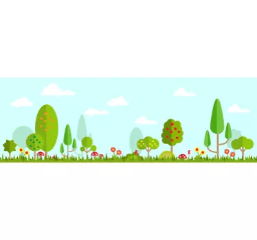 Venefa adhesiva ilustración bosque - TenVinilo