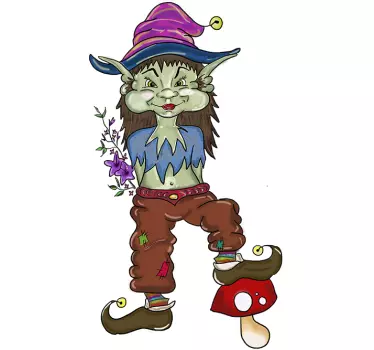 Vinilo infantil ilustración duendecillo - TenVinilo