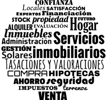 Vinilo para negocios conceptos inmobiliaria - TenVinilo