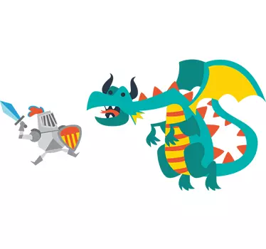 Vinilo infantil Sant Jordi i el drac - TenVinilo