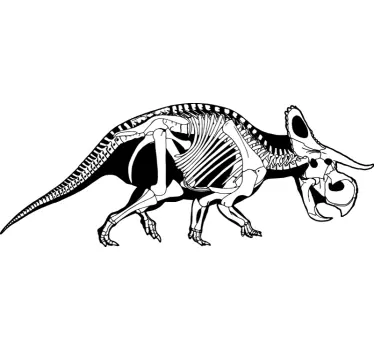 Vinilo decorativo esqueleto tryceratops - TenVinilo