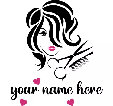 Vinilo vidriera salón de belleza peluquería personalizable - TenVinilo