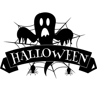 Vinilos halloween cartel fantasma - TenVinilo