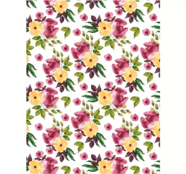 Adhesivo de ventana flores silvestres - TenVinilo