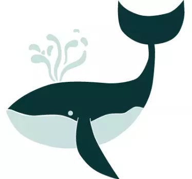 Adhesivo infantil ballena azul - TenVinilo