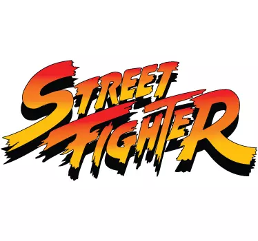 Vinilo gamer infantil letras street fighter - TenVinilo