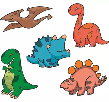 Lámina de vinilos mini dinosaurios - TenVinilo