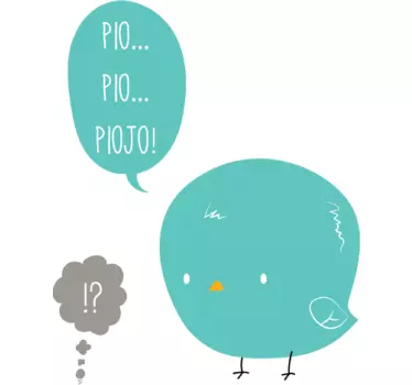 Pegatina infantil pollito Lolo piojo - TenVinilo